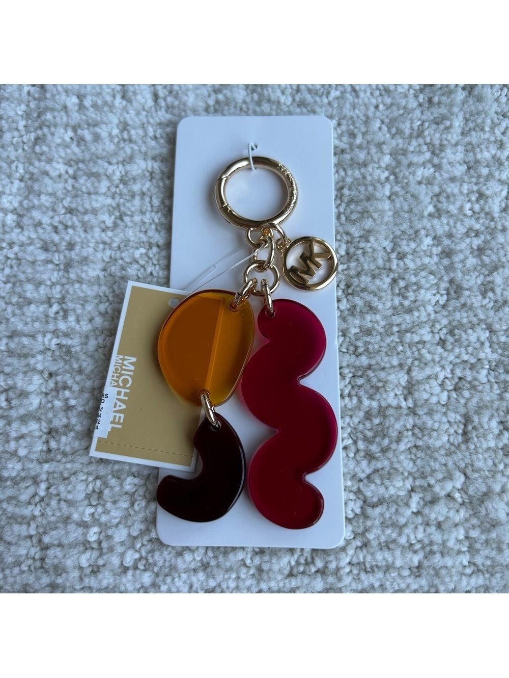 Michael Kors Abstract Modern Art Key Chain or Bag Charm NEW